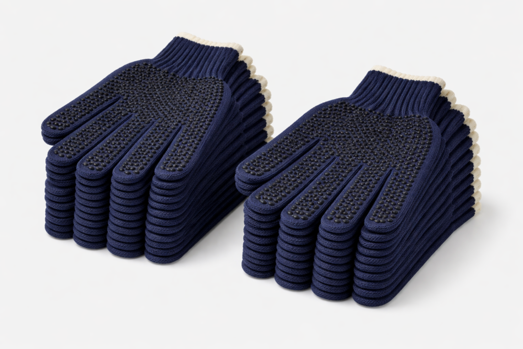 Cotton Knitted Grip Gloves (PVC Dot)